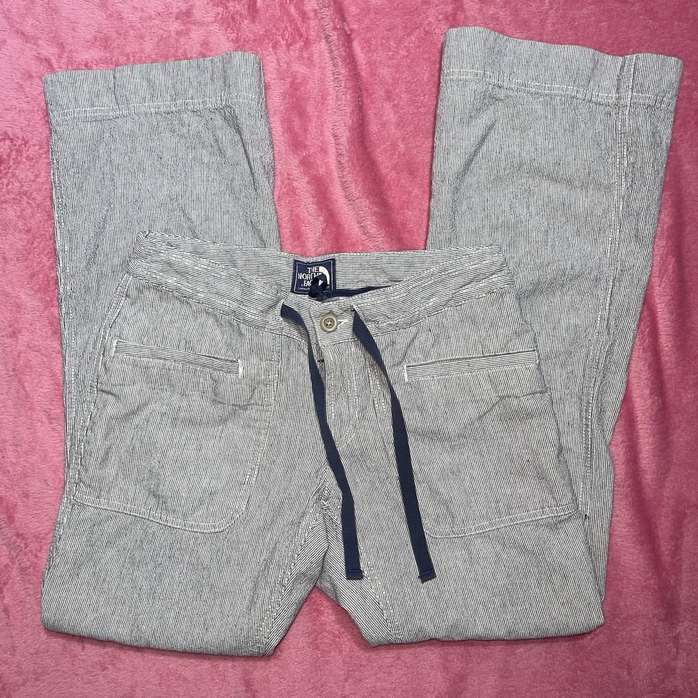 The North Face Larison Wide Leg Pants Women's Size 2 Low Rise Linen Blend